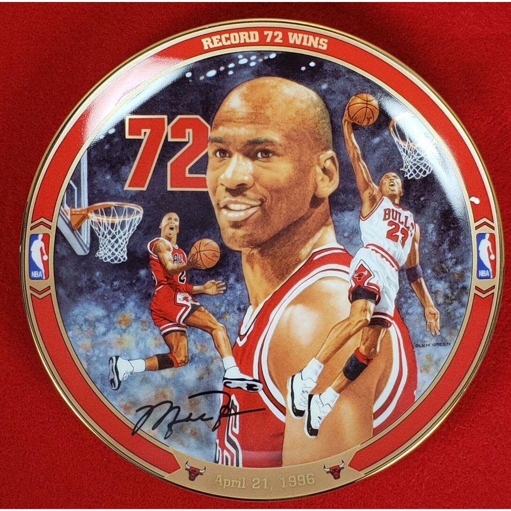 Return to Greatness Collectors Plate "Record 72 Wins" by‎ Upper Deck MIB + COA